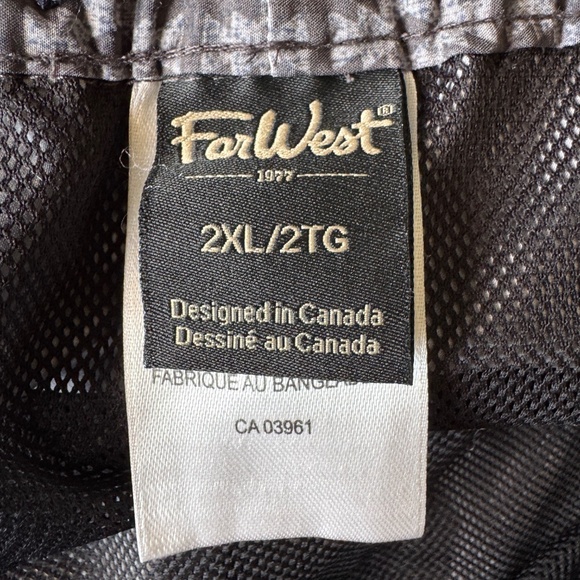 Far West Men's Aztec Swim Trunks Board Shorts Gray Size 2XL Tribal Mesh Brief - Picture 2 of 15